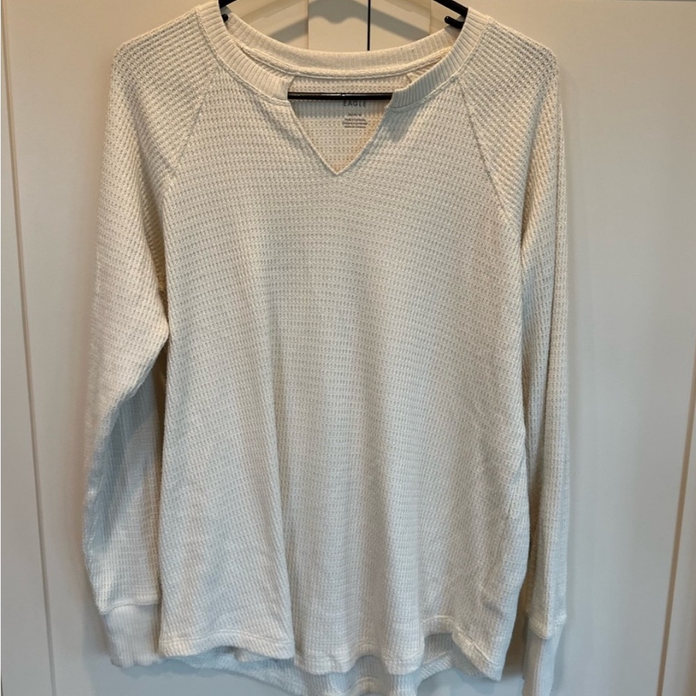American Eagle Outfitters Textured Knit Top size M